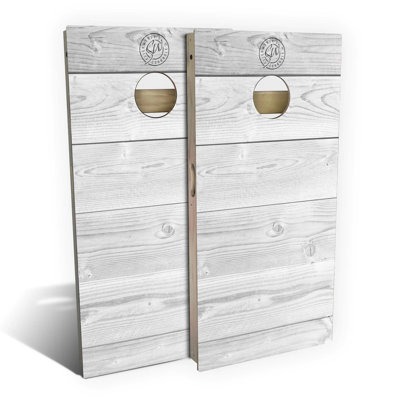 2' x 4' Woodgrain Solid Wood Cornhole Set