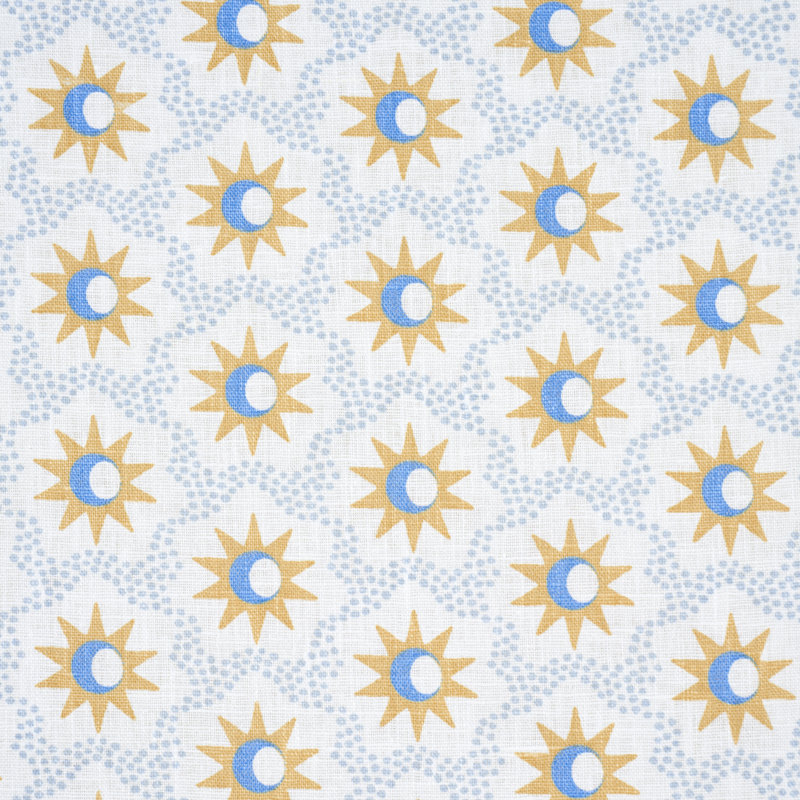Tissu Lucie, Jaune / ciel