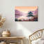 «Red Rock Canyon River» avec art mural sur toile de palmiers verts-1294014106