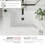 Lavabo de salle de bain rectangulaire encastrable blanc l 24,5 "x P 16,5"