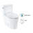 Elongated Toilet For Bathrooms, One-Piece Toilet With Soft Close Seat