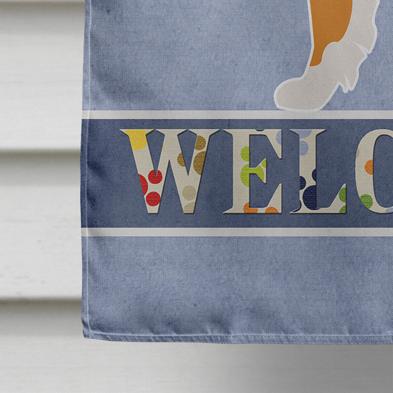 Polyester 2 côtés 40 x 28 po welcome drapeau maison, Berger islandais