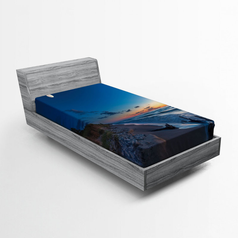 Drap-housse bois flottant, Drap-housse de taille simple