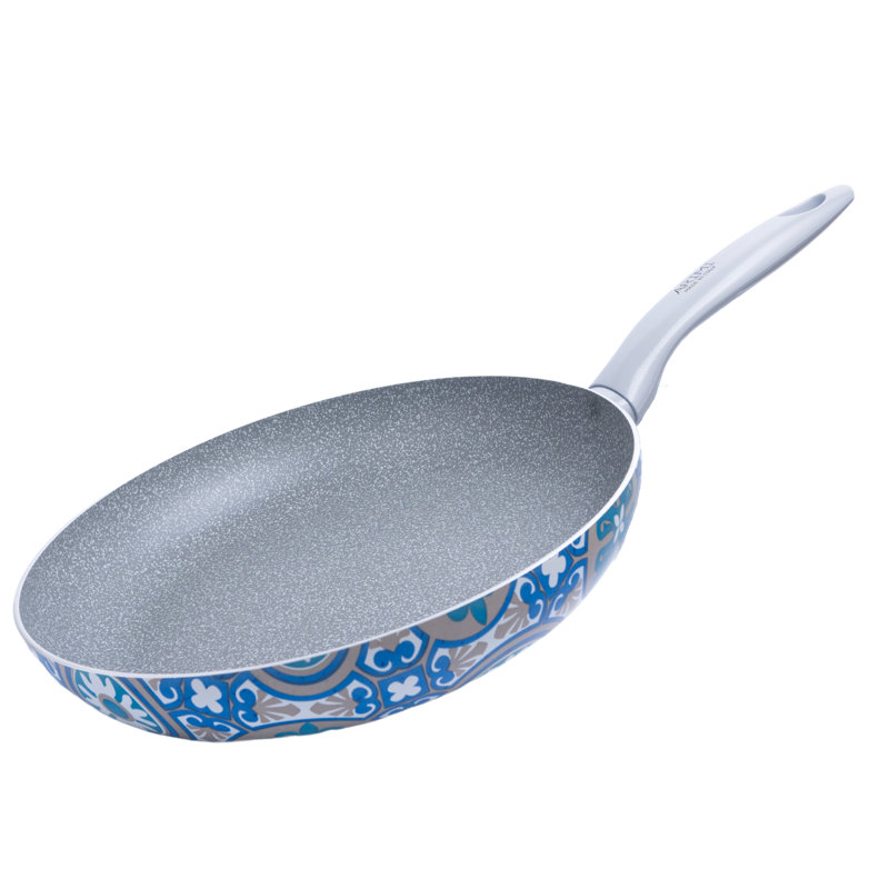 ARIMI 11" Non Stick Aluminum Frying Pan, Blue/Grey/White