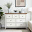 Commode 7 tiroirs Beige - Optimisez l'organisation de votre salon avec commode de rangement spacieuse à 7 tiroirs pour accessoires