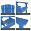 Ensemble de 2 chaises Adirondack en plastique Hachirou, chaise de patio Hachirou toutes saisons avec design ergonomique, chaise de foyer d'extérieur pour terrasse-496576165