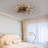 Low Profile Caged Ceiling Fan With Lights Remote Control, Embedded Modern Industrial Ceiling Fan-898123853