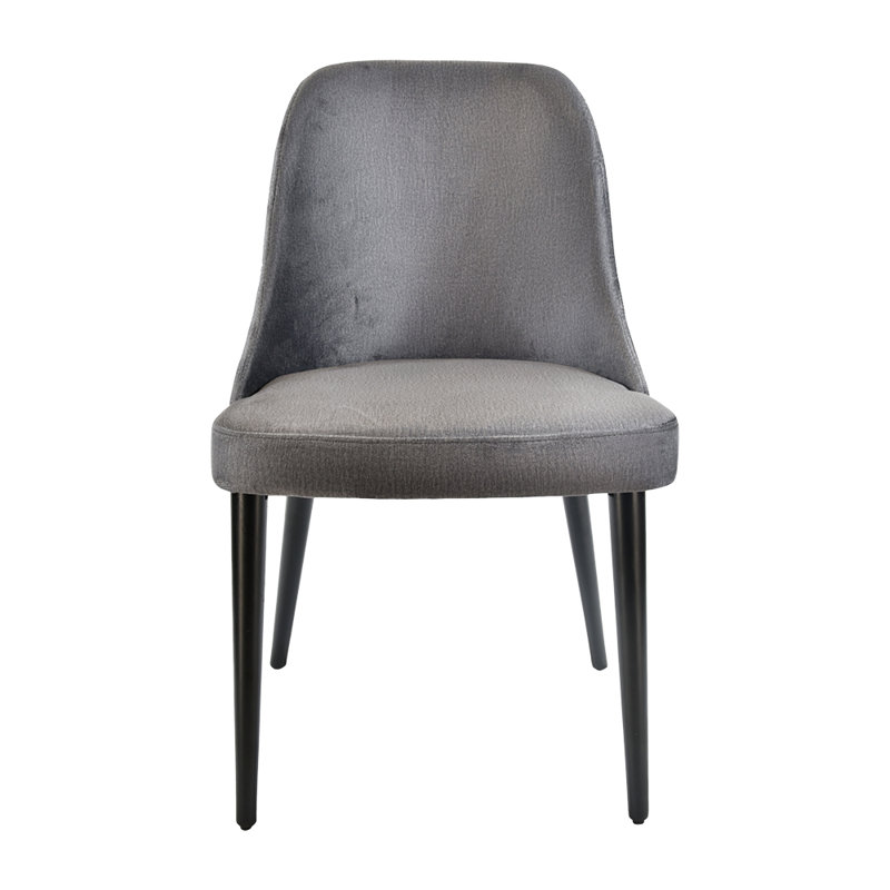 Chaise d'appoint Lauraine en gris foncé