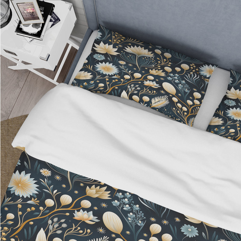 Literie Coastal Underwater Elegance, Housse de couette simple + 1 taie décorative stan