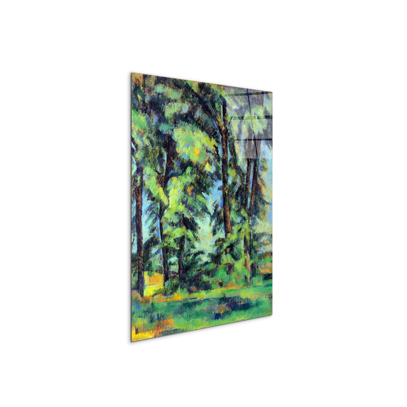 High trees in the Jas de Bouffan By Cezanne Paul 80cm H X 60cm W CrystalArt Material Acrylic Glass Effect, Frameless Panel Lightweight Ready to Hang