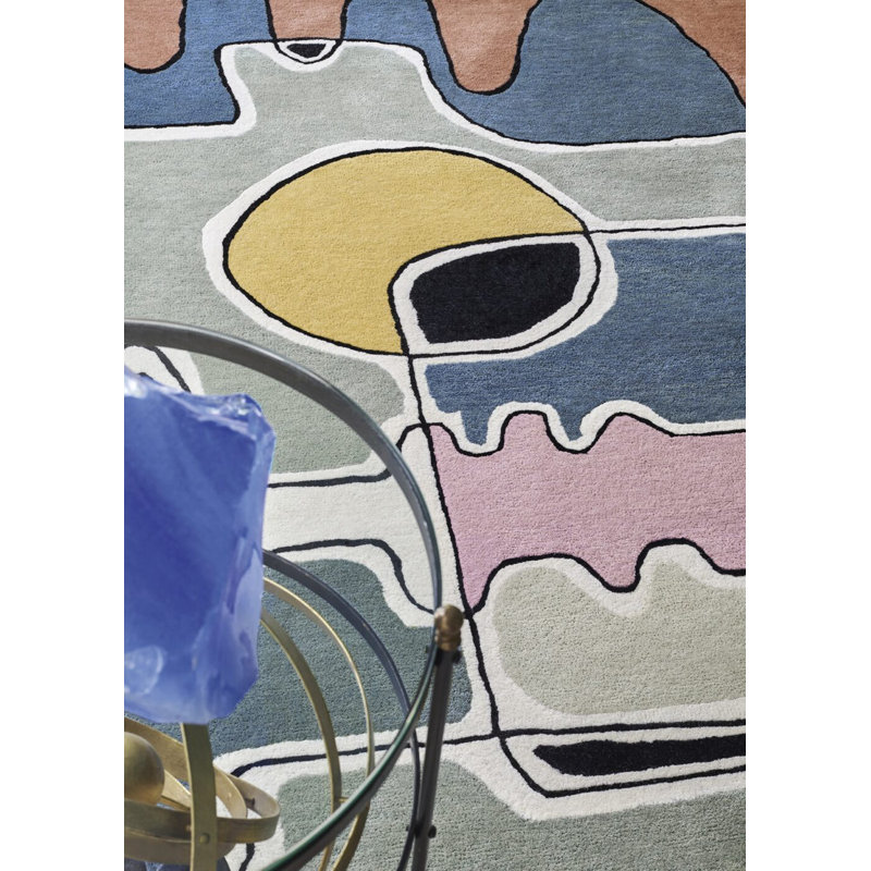 Tete a Tete Handmade Wool Abstract Area Rug, Rectangle 6'7" x 9'10"