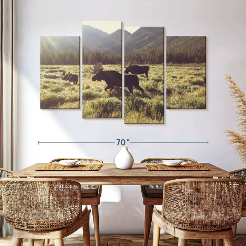 Brampt Three Bull Moose, 42"H x 68"W