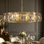 10-Light Dimmable Modern Drum Crystal Chandelier