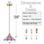 Mini luminaire suspendu en verre Modern Tiffany