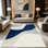 1pièces tapis abstraits, minimalistes, modernes, bleu marine, neutres et minimalistes pour le salon, doux et confortables, adaptés à toutes les saisons, faciles à entretenir, lavables à la machine, tapis de dessous de table convenant à la salle à manger, la chambre à coucher, la maison