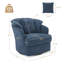 Fauteuil demi-tonneau pivotant rembourré Lakitia Rowena -2136543498