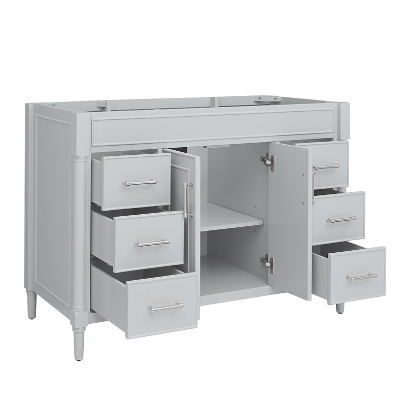 Meuble-lavabo simple l 49 po x P 22 po x H 35 po Addison, Gris clair