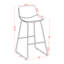Modern Faux Leather Counter Stool With Low Back Sled Base Footrest-1878856862-1878856861