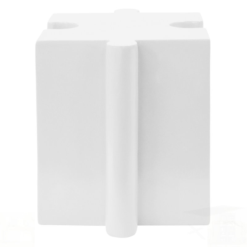 Table d'appoint casse-tête, table modulaire à bord concave MGO, Blanc