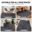 Tapis d'intérieur uni gris anthracite chiné, lavable à la machine et antidérapant-1587544017-1587544031