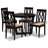 Northgate 5-Pc Dining Set in Grey Fabric and Dark Brown Finish, 38.6'' H X 17.9'' W X 19.3'' D-2093874455-2093874451