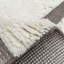 Tapis beige beige à rayures géométriques crème et beige