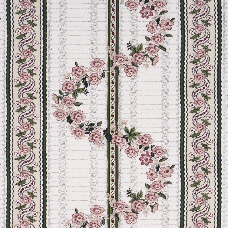 Schumacher X Rita Konig Serena Garland Fabric, Rose