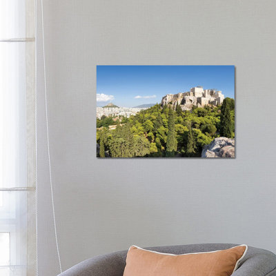 Acropolis Of Athens And Lykabettus Hill, Greece by Jan Becke - Wrapped Canvas Print