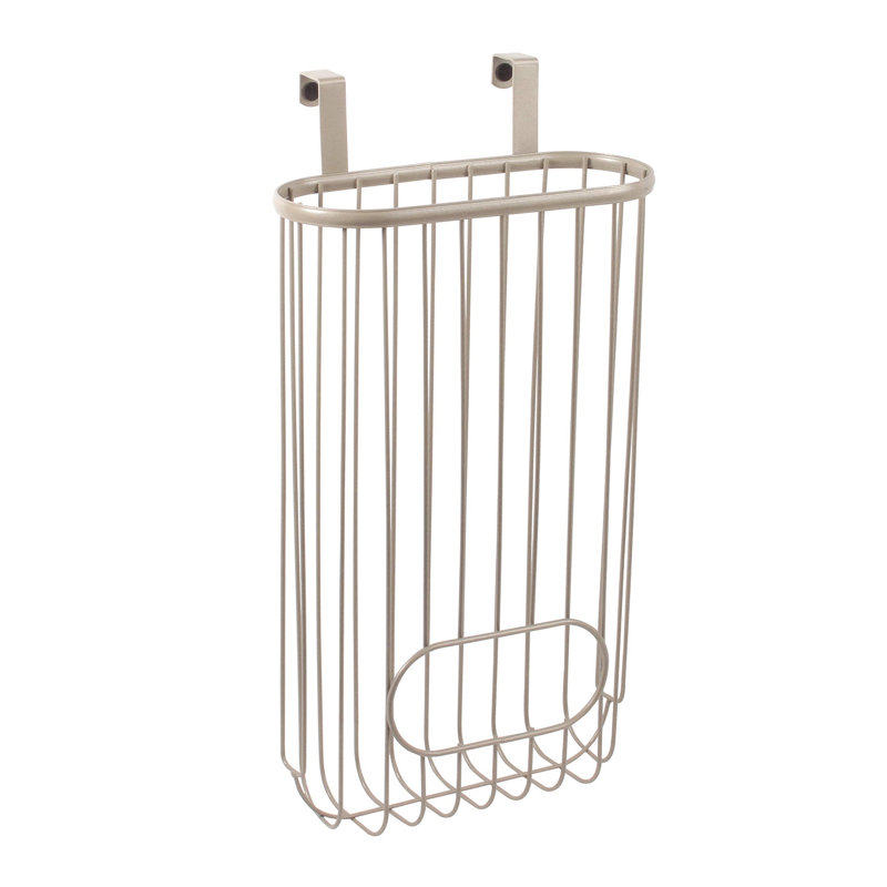 Albie Steel Cabinet Door Organizer, Satin Nickel