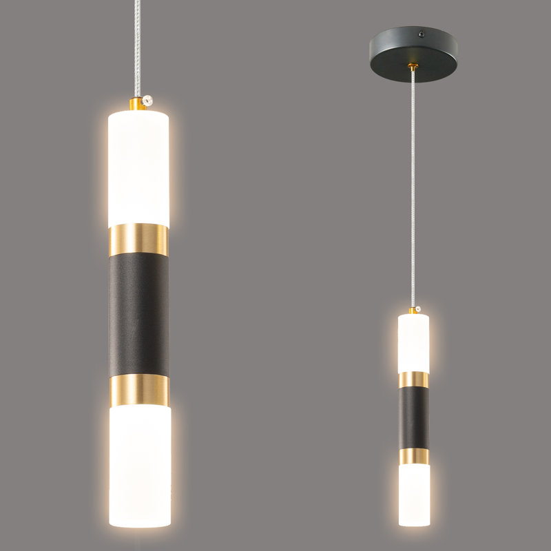 Luminaire suspendu cylindrique à DEL Santucci, Une lumière
