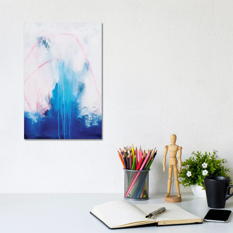 Blue Violet 1 Piece Wrapped Canvas Painting, 20.32 cm H x 30.48 cm W