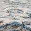 Tapis oriental en polyester / polypropylène bleu / beige tissé à la machine-1741405094