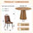 45'' Round Dining Table Set with Upholstered Chairs, Modern Kitchen Table and Chairs-1798317731