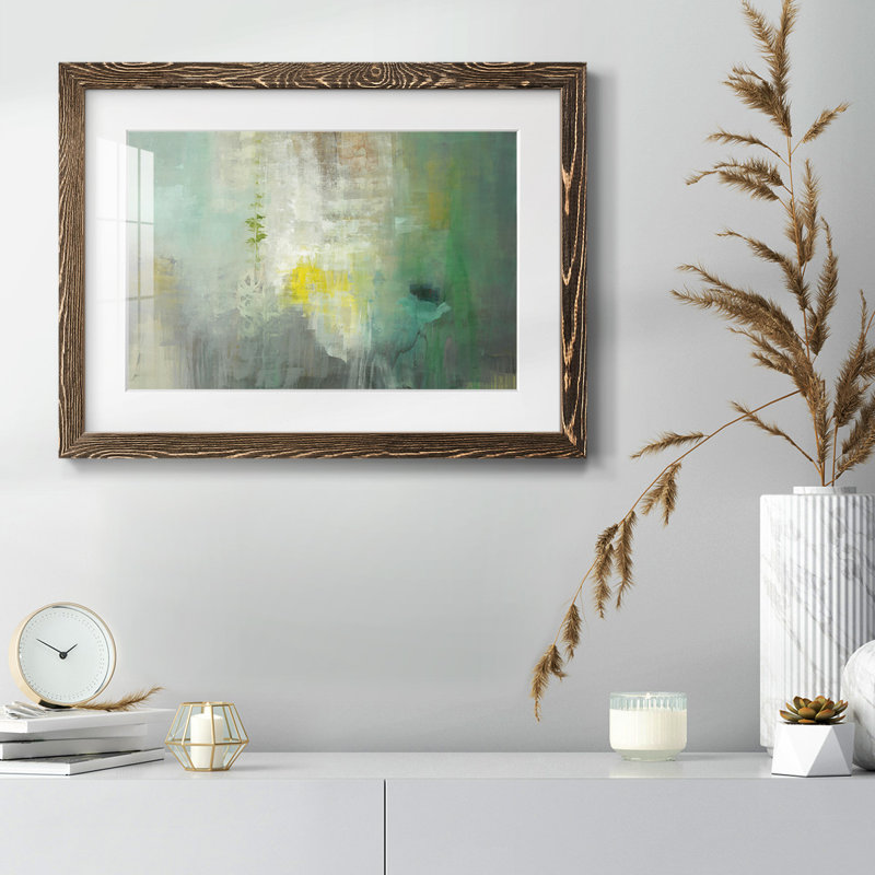 Forage, impression sur papier encadrée, H 14 po x l 20 po x P 1,5 po, Cadre noyer