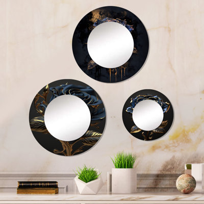 Ensemble de 3 miroirs en aluminium Elisandra