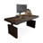 Black Rectangular Solid Wood with 2 drawers desk