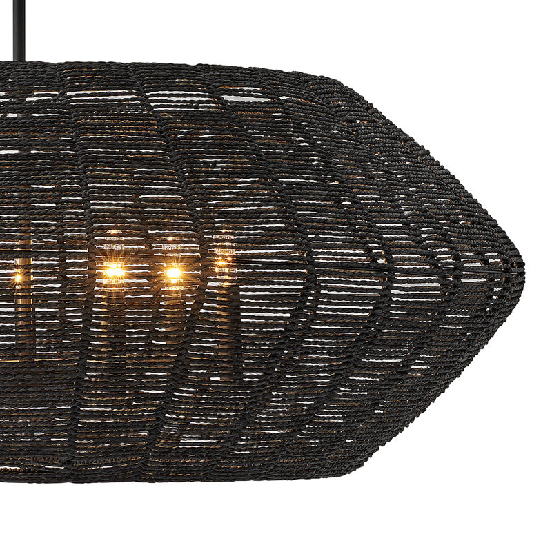 Ariza 7-Light Chandelier, Black, Black
