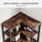 Nitya 79" Corner Bookshelf, 7-tier Industrial Corner Bookcase, Tall Corner Shelf Storage Display Rack