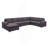 146.5" Modular Sectional Sofa With Reversible Chaise In Dark Grey Linen
