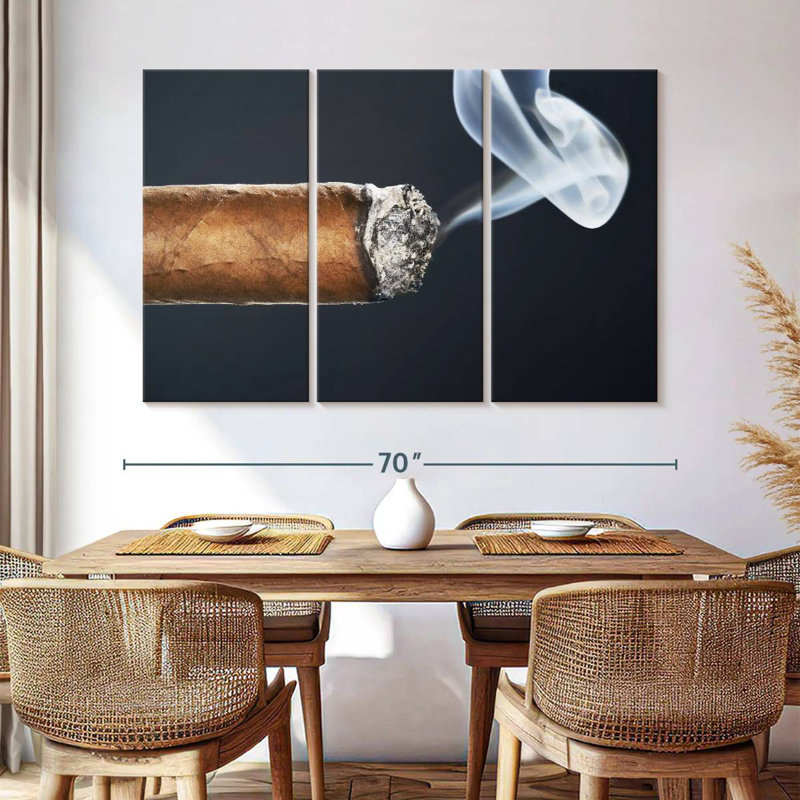 Senne Burning Cigar, 36" H x 57" W