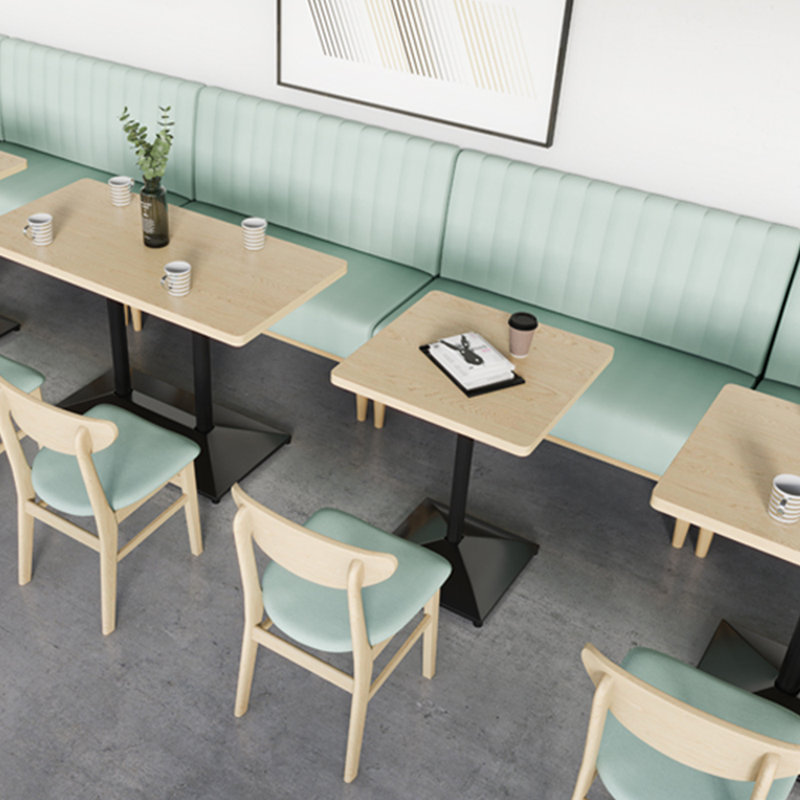 Banc rembourré en similicuir Cafe Cafe, Vert clair