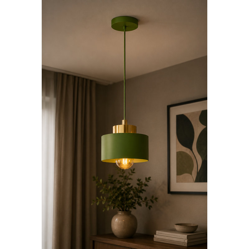 - Light Pendant, 12, Green/Gold, 1