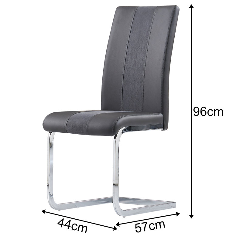 Chaise parsons rembourrée en coton Chobot