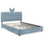 Structure de lit pour grand lit avec tête de lit pour oreilles de lapin, lumière DEL, rangement à 4 tiroirs, tissu Boucle-558246124-558246125