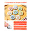 Button Maker Supplies 50 Sets 0.98 in / 25 mm Refrigerator Magnets, Button Parts with Magnetic Backs, Metal Shells, Clear Mylar Films, and Blank Circle Papers, for Home DIY and Kitchen Decor