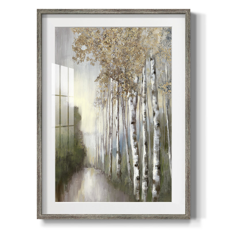 Woodland Walk Neutral - Impression encadrée, Vieilli, H 28,5 po x l 20,5 po
