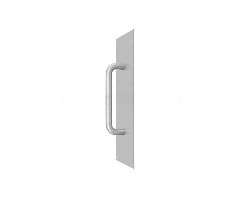 Deltana PPH4016U32D Pull Plate with Handle 4" x 16" S/S in Brushed Stainless