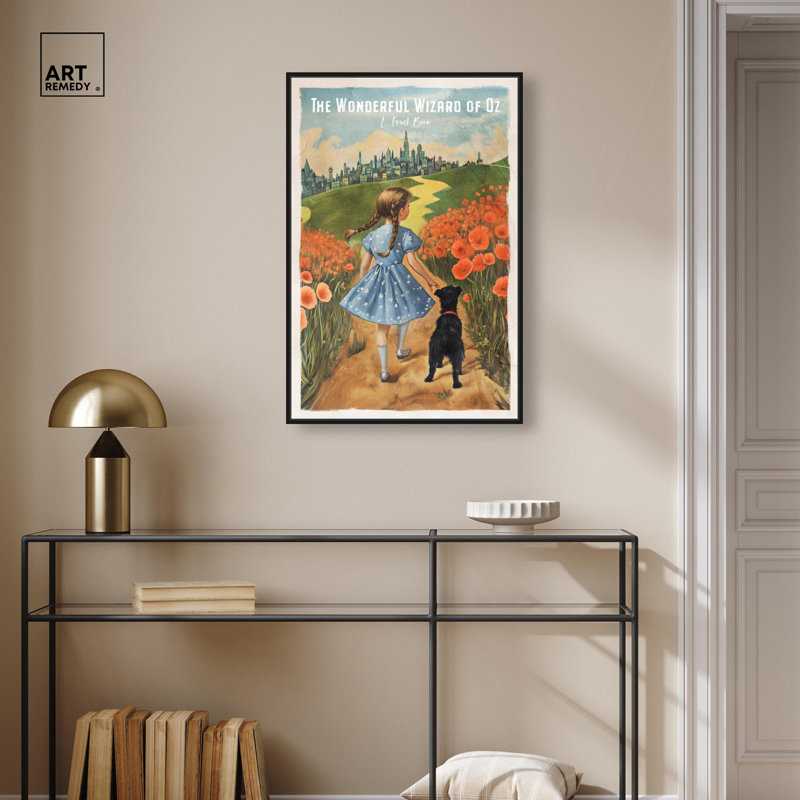 «Wizard of Oz», toile classique par Art Remedy, H 31 po x l 21 po, Cadre flottant, Noir