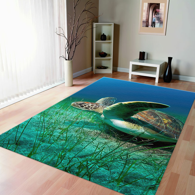 Abstract Floral Designer Non-Woven Soft Type Printed Rug for Living Room, Bedroom, and Study Area Aesthetics