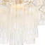 Modern 3-Light Tiered Plum Blossom Glass Tube Chandelier